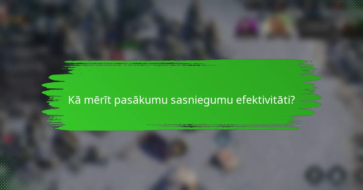 Kā mērīt pasākumu sasniegumu efektivitāti?